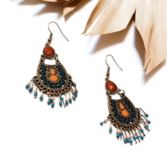 Gypsy style earrings #538  - Picture 4 of 7